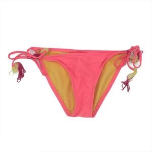 The Bikini Lab Pink Dip Dye Tassel Tie Swim Bottom